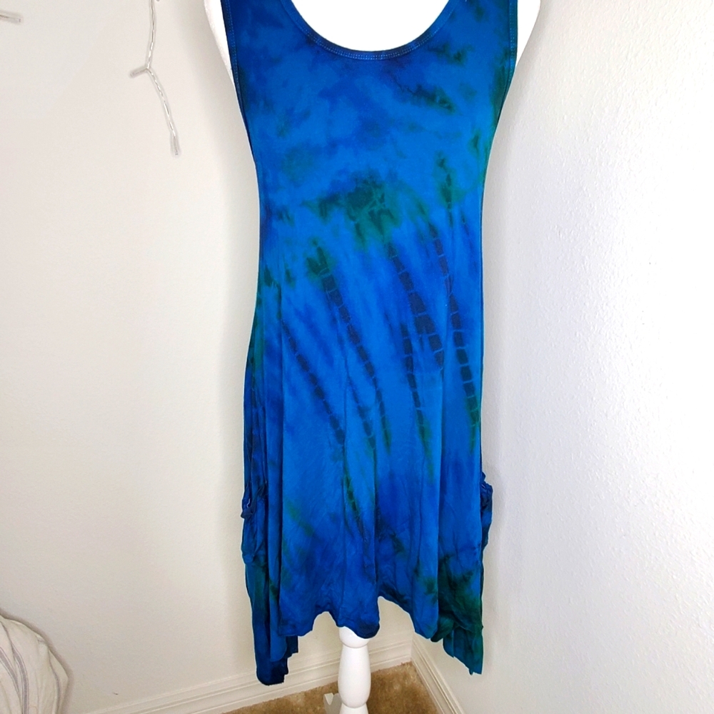 Blac Gecko sun dress. Tie die. Size med.